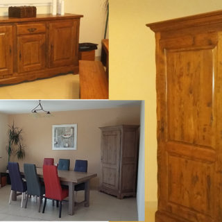 Salle à manger avant après